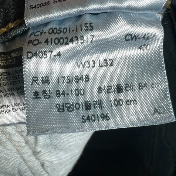 Levi's 501 Original Fit Jeans Mens 34x29.5 Blue Denim Straight Leg‎ Button Fly - Picture 6 of 16